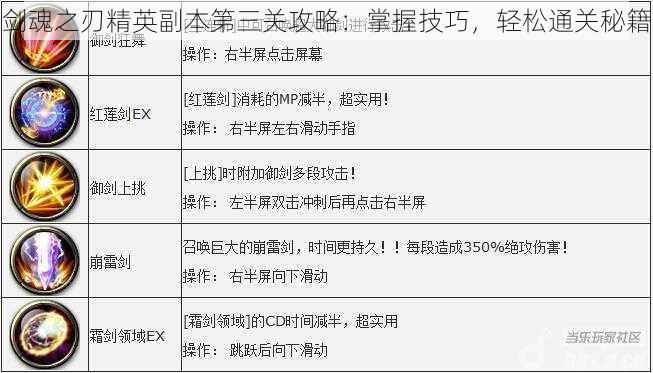 剑魂之刃精英副本第三关攻略：掌握技巧，轻松通关秘籍